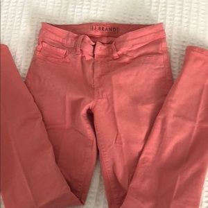 Coral Jbrand skinny pants size 26 mid-rise